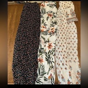 Three Floral Maxi Skirts -